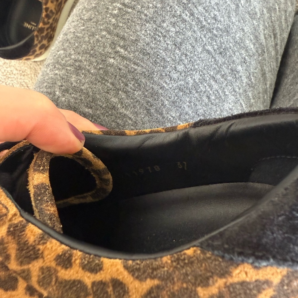 Celine Triomphe Leopard Print and Black Sneakers - Picture 10 of 10